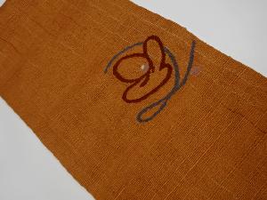 リサイクル　手織り真綿紬抽象模様織り出し袋帯
